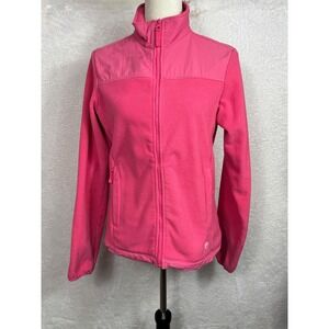Aeropostale Womens Size Medium Fleece Jacket Full Zip Pink Mock Neck